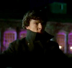 sherlock holmes from the bbc adaption. episode: "the sign of three”